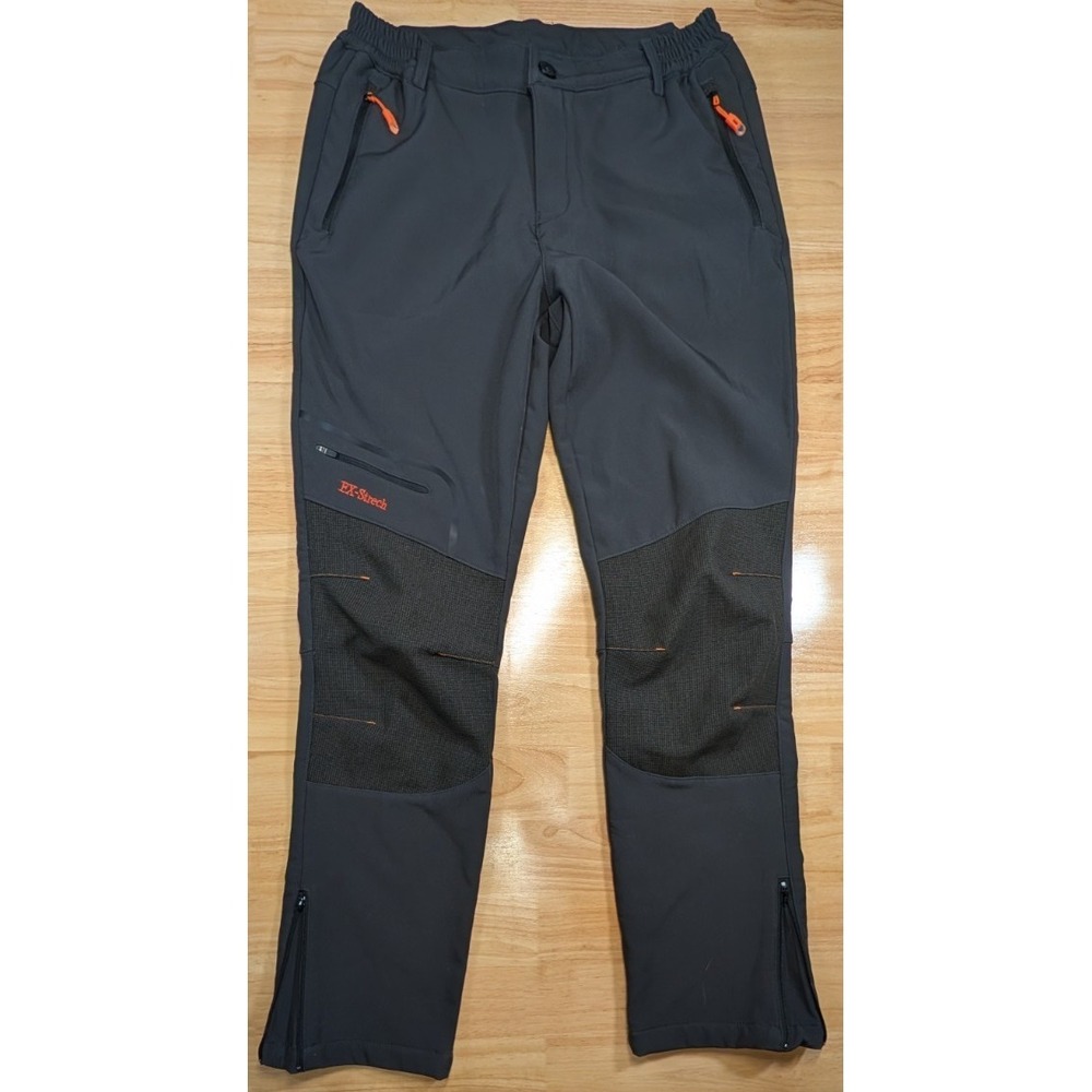 Postropaky Hiking Pants Womens 8 Regular Gray Softshell Fleece Lined 30x32